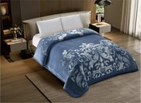 بطانية شتوي حفر سادة أزرق مزدوج 6 كجم دفء وراحة في...