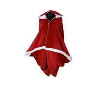 جاكيت شتوي سادة مخمل مع فرو - عنابي ابيض