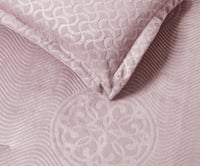 مفرش شتوي لندن فلانيل كانون مزدوج 6 قطع وردي