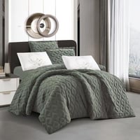 مفرش بردى شتوي فرو الأرنب و مخمل مزدوج 6 قطع - زيت...