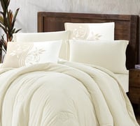 مفرش سرير شتوي جاكاراندا مخمل مزدوج 6 قطع لون سكري