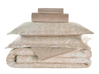 لحاف شتوي كانون مخمل فلانيل كينغ مزدوج طقم 6 قطع -...