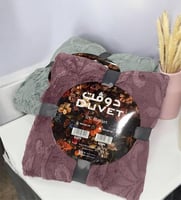 بطانية شتوية فلانيل مخملية مفرد ونص – باللون الموف...