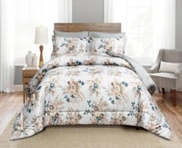 مفرش سرير صيفي دانا كانون قطن 100% مزدوج 6 قطع ابي...