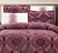 مفرش سرير طويق شتوي فرو مع مخمل مفرد ونص 4 قطع عنا...