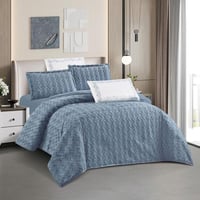 مفرش سرير سكاريا شتوي فرو الأرنب و مخمل مزدوج 6 قط...