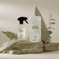 مفرش كانون فندقي قطن - رمادي مشجر مزدوج 6 قطع