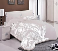 بطانية شتوي مشجر مزدوج 5كجم-بيج فاتح