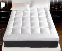 مفرش كانون فندقي قطن - بيج مشجر مزدوج 6 قطع