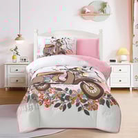 مفرش اطفال شتوي لولو يويو مخمل مفرد ونص 4 قطع - سك...