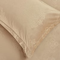 مفرش سرير هفين كانون شتوي مخمل مزدوج 6 قطع-بيج غام...