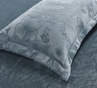 مفرش شتوي فلانيل كانون مزدوج كينغ 7 قطع رمادي مزرق