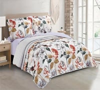 مفرش سرير ديمي صيفي مضغوط مفرد ونص 3 قطع -بنفسجي م...