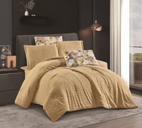 مفرش فوكيت شتوي مخمل فرو ارنب مفرد ونص 4 قطع