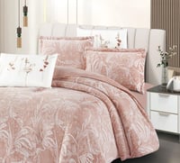 مفرش سارة شتوي فلانيل مخمل مزدوج 6 قطع مشجر ليزر د...