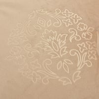 مفرش سرير هفين كانون شتوي مخمل مزدوج 6 قطع-بيج غام...