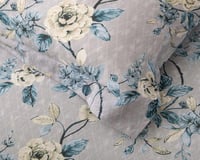 مفرش صيفي فيلدكريست قطن 100% مفرد ونص 4 قطع - رماد...