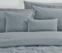 مفرش سرير صيفي كانون قطن 100% مزدوج 10 قطع - ازرق