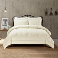 مفرش صيفي فندقي كانون مزدوج 6 قطع - سكري فاتح