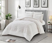 مفرش سرير شتوي كانون فلانيل جاكار مزدوج 6 قطع سكري...