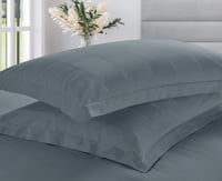 مفرش سرير فندقى كانون سادة مزدوج 6 قطع ازرق