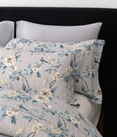 مفرش صيفي فيلدكريست قطن 100% مفرد ونص 4 قطع - رماد...