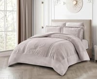 لحاف شتوي كانون فلانيل مفرد ونص طقم 4 قطع بنفسجي ر...