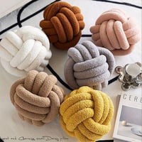 تكاية ديكور منزلي مجدول دائرية