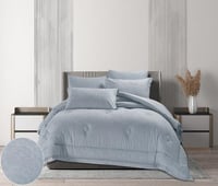 مفرش سرير صيفي قطن كانون 300 غرزه مزدوج 6 قطع - سم...