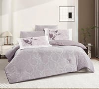 مفرش صيفي ناهد مزدوج رمادي 6 قطع فاخرة