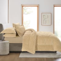 مفرش ريفير كانون شتوي مخمل فلانيل مزدوج 6 قطع-بيج