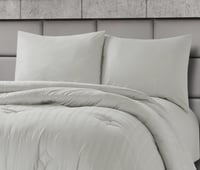 طقم بيت لحاف كانون قطن 4 قطع- رمادي فاتح