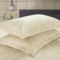 مفرش سرير هفين كانون شتوي مخمل مزدوج 6 قطع-كريمي