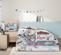 مفرش سرير اطفال لولو يويو صيفي 4 قطع - لندن