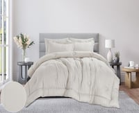 مفرش سرير فندقى كانون سادة مزدوج 6 قطع