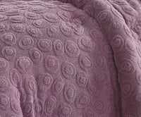 مفرش سرير عذبة شتوي فرو مفرد ونص 4 قطع موف