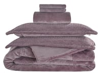 لحاف شتوي كانون فلانيل مخمل كينغ مزدوج طقم 6 قطع -...