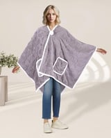 جاكيت شتوي فرو ناعم سادة لون رمادي