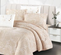 مفرش سارة شتوي فلانيل مخمل مزدوج 6 قطع مشجر ليزر د...