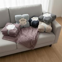 بطانية شتوي دوفت فلانيل مخملية مفرد ونص موف