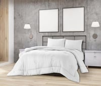 طقم بيت لحاف كانون قطن 4 قطع- ابيض