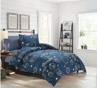 مفرش سرير اطفال كانون قطن 100% صيفي 4 قطع - الكواك...