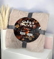 بطانية شتوية فلانيل مخملية مفرد ونص – باللون البيج...