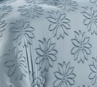 مفرش سرير صيفي مزدوج 6 قطع سماوي- تصميم بلمسة فخام...