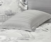 مفرش كانون فندقي قطن - رمادي مشجر مزدوج 6 قطع