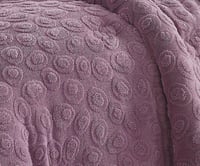 مفرش سرير عذبة شتوي فرو مزدوج 6 قطع موف