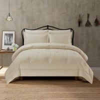 مفرش صيفي فندقي كانون مزدوج 6 قطع - بيج فاتح