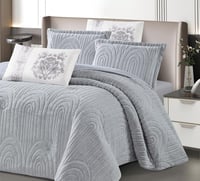 مفرش سرير غرام شتوي فرو مع مخمل مفرد ونص 4 قطع رما...