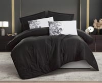 مفرش سرير صيفي راديسون مقاس مزدوج 6 قطع - اسود