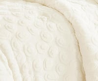 مفرش سرير عذبة شتوي فرو مزدوج 6 قطع سكري